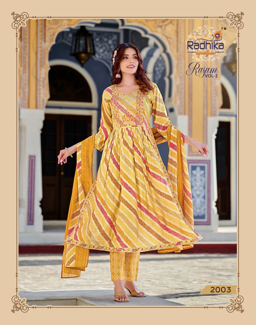 Radhika Rasam Vol 2 Fancy Designer Wholesale Readymade Suits 